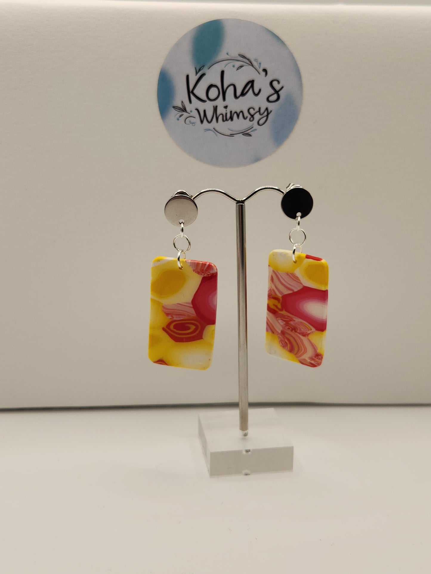 Raspberry Lemonade Large Stud Earrings