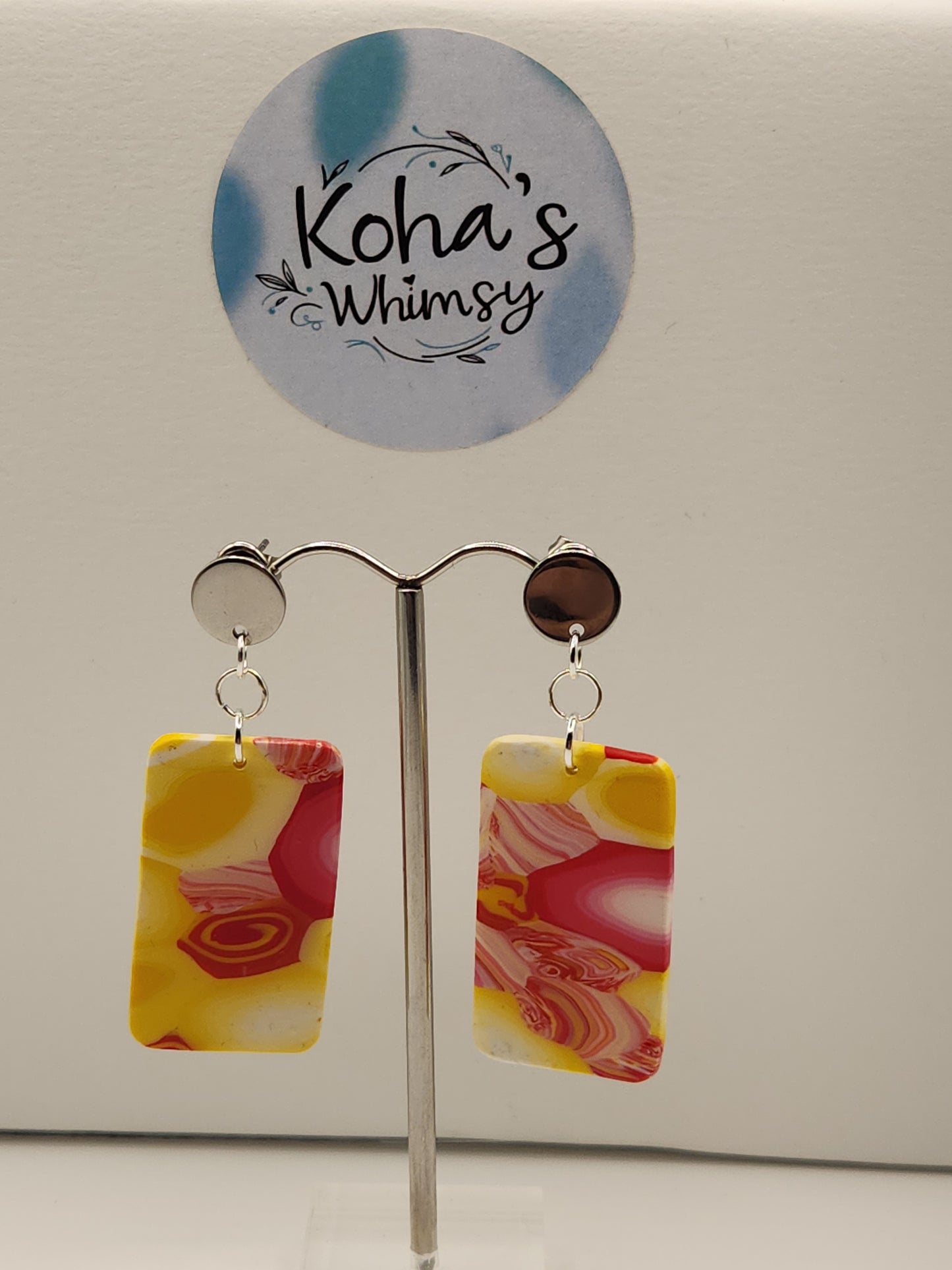 Raspberry Lemonade Large Stud Earrings