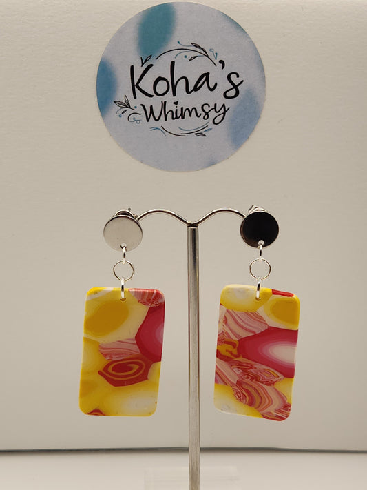 Raspberry Lemonade Large Stud Earrings