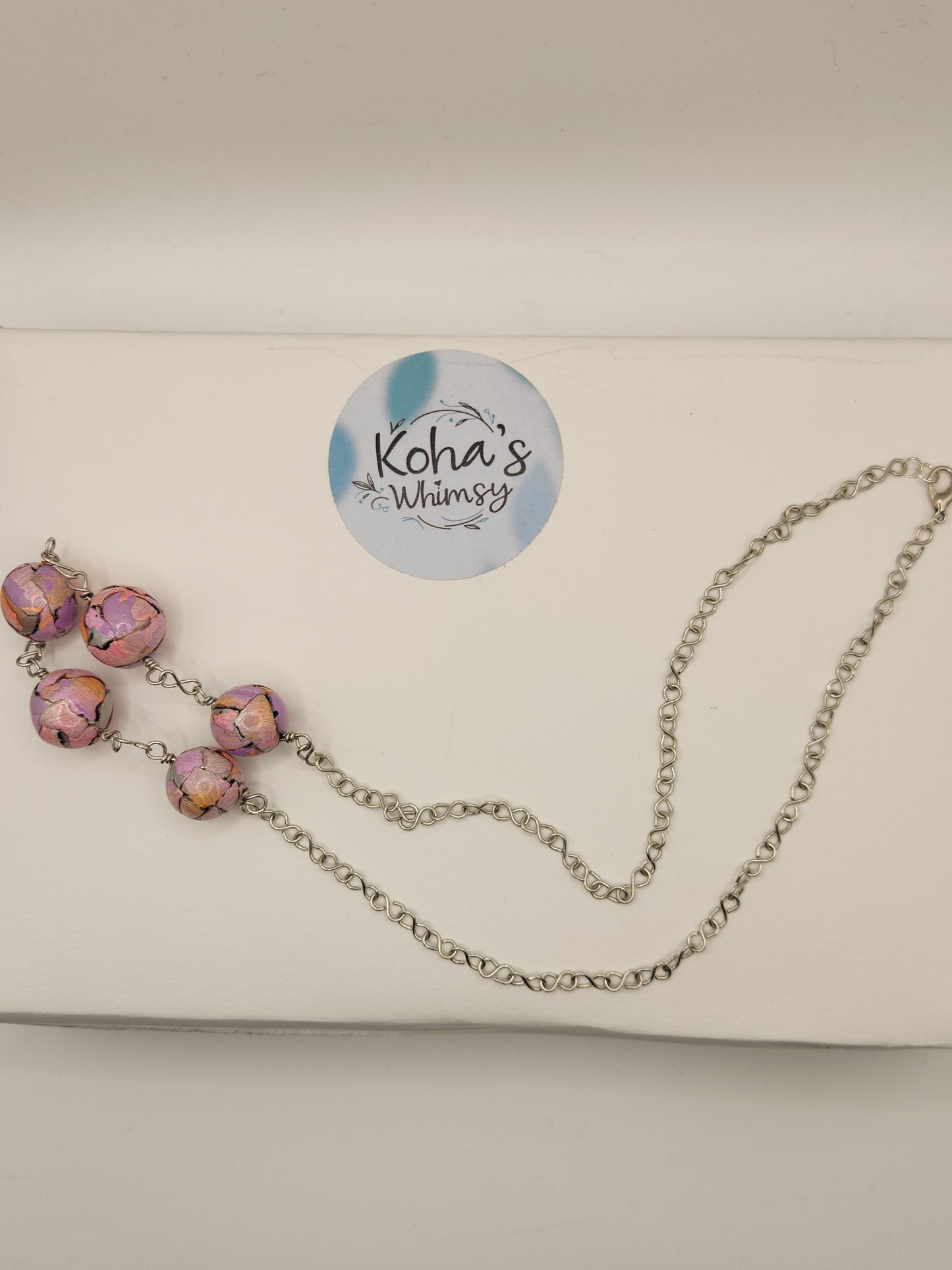 Pastel Watercolour Beaded Necklace