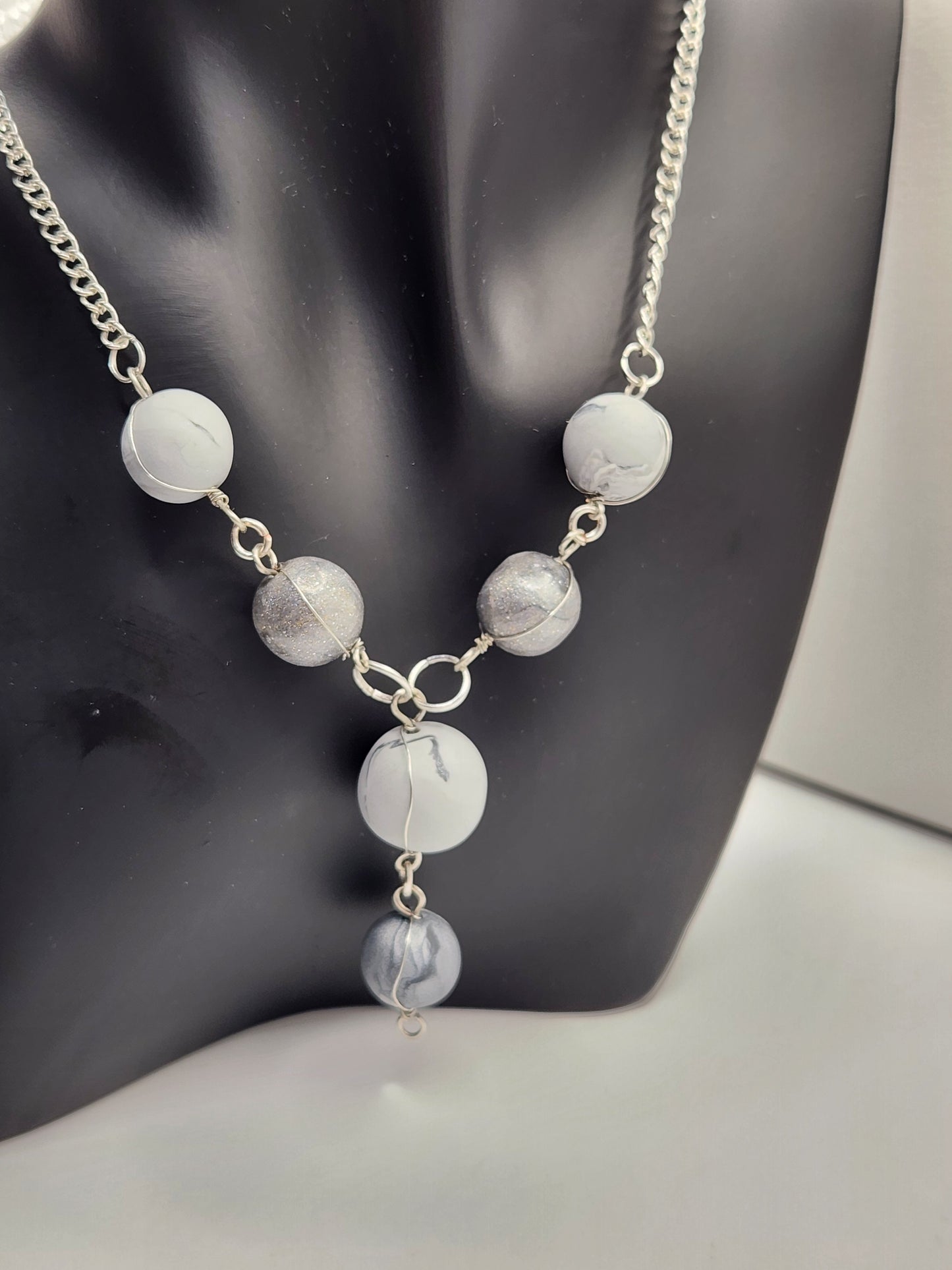 Silver Beaded Necklace