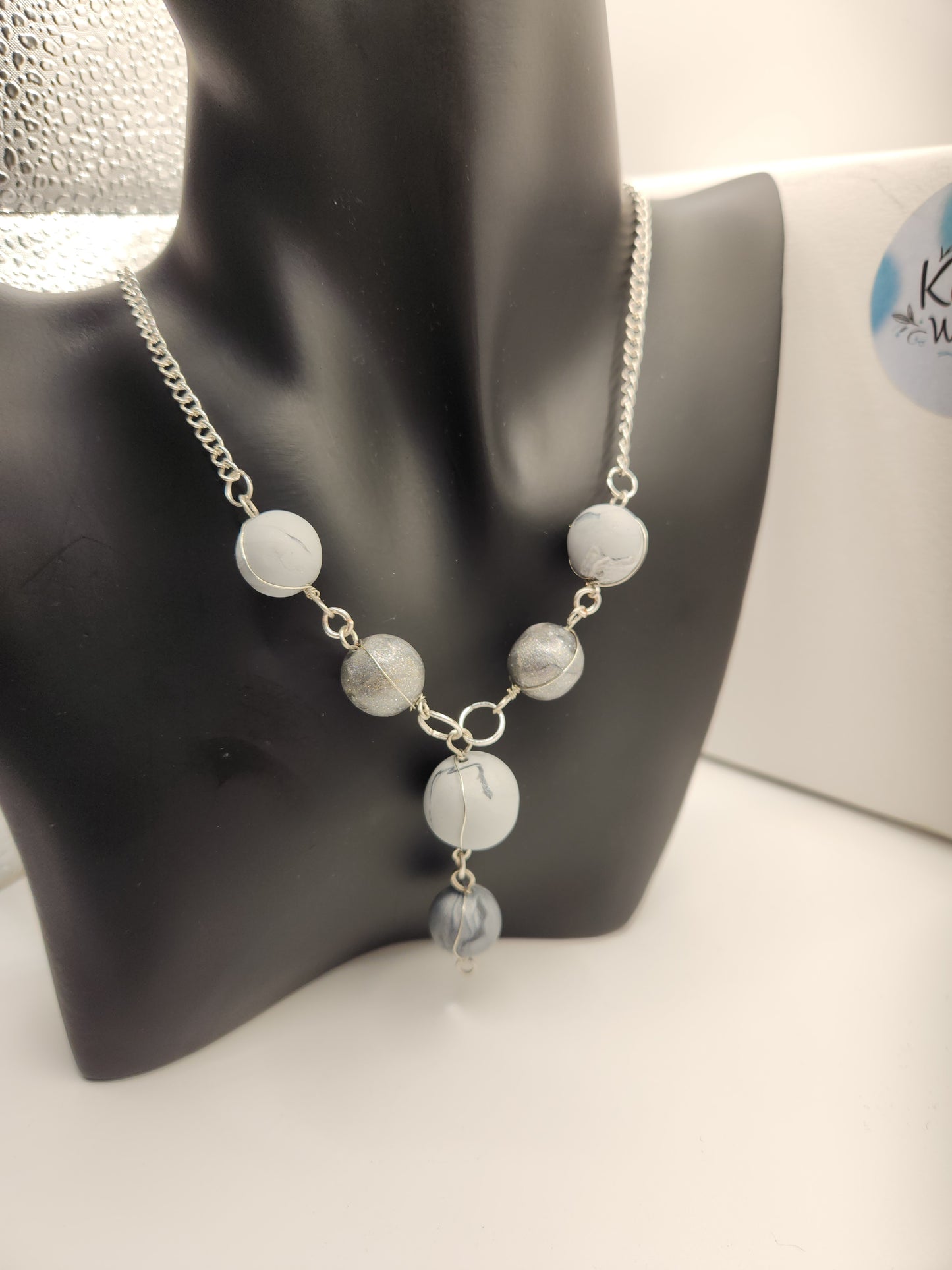 Silver Beaded Necklace