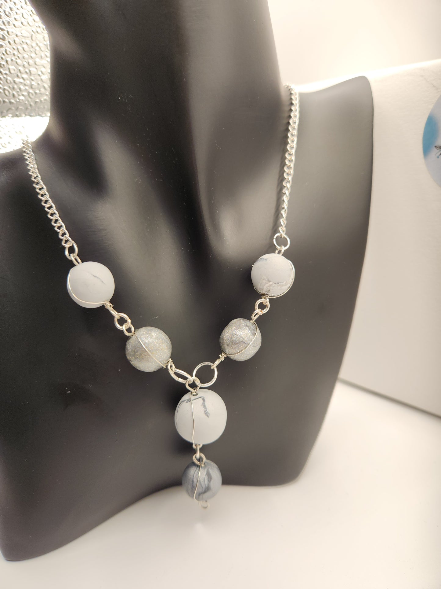 Silver Beaded Necklace