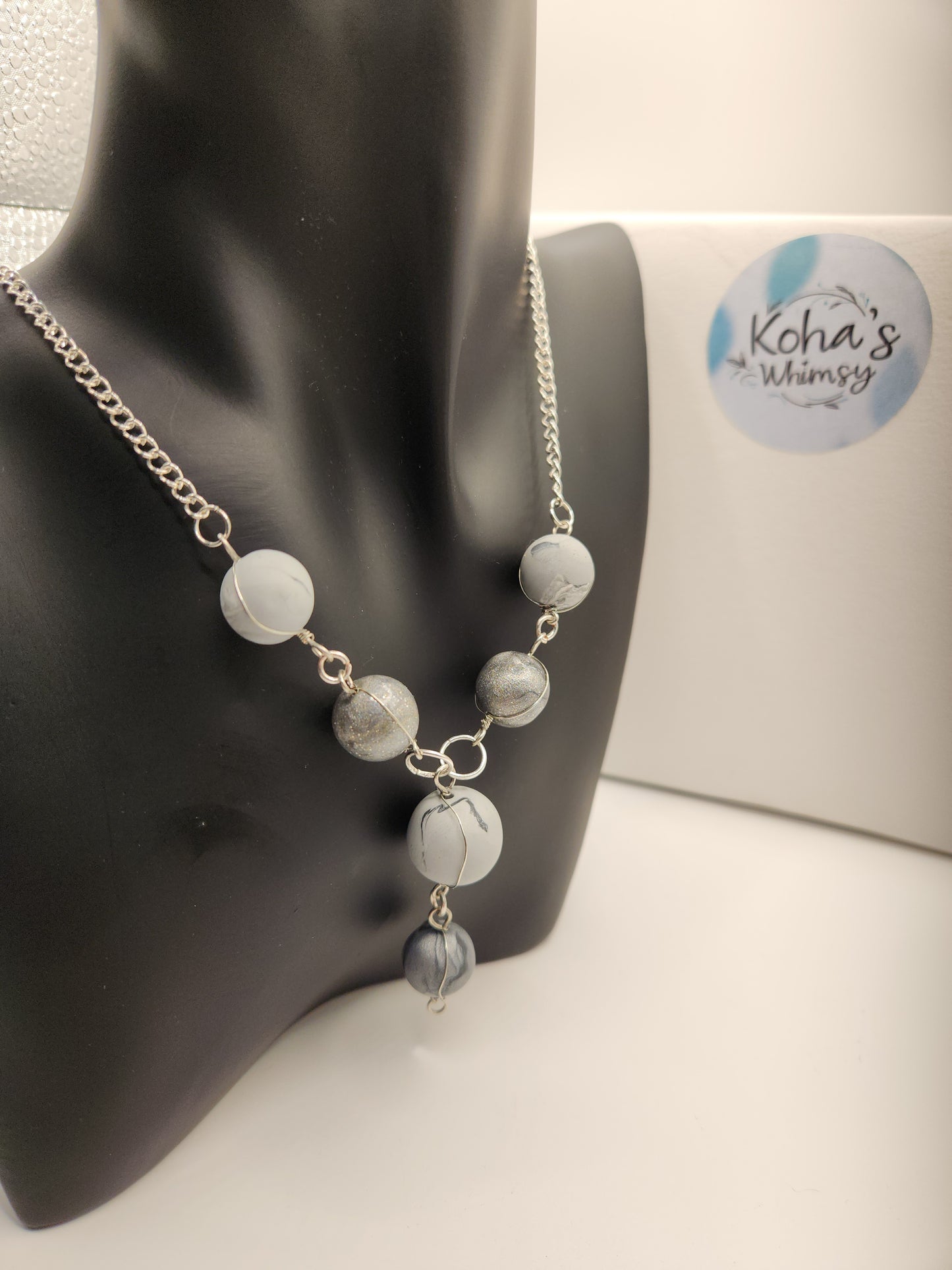 Silver Beaded Necklace