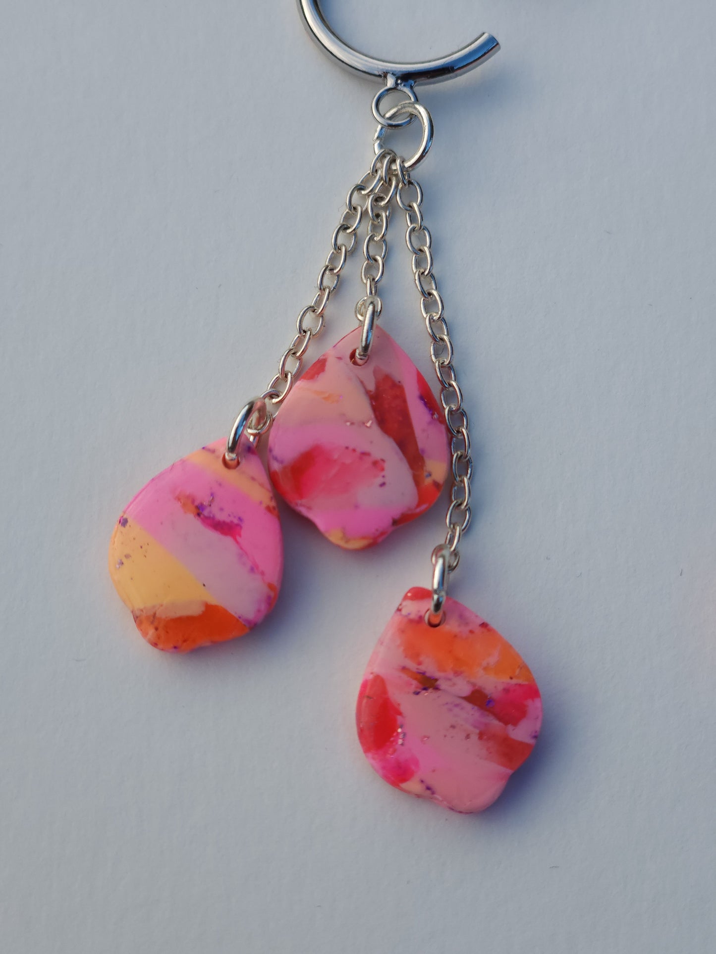 Peach Revival Triple Petal Earrings