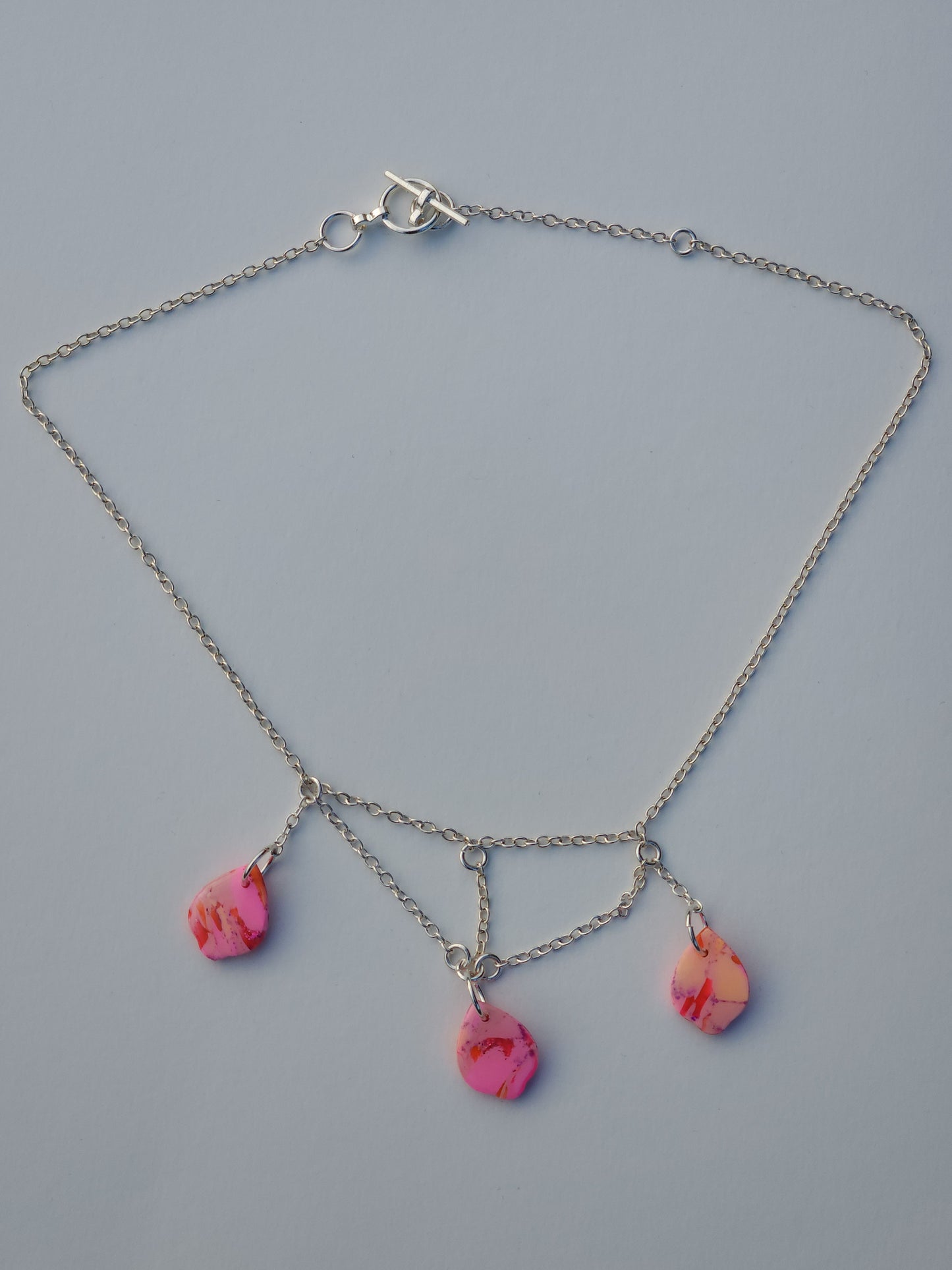 Peach Revival Triple Petal Necklace
