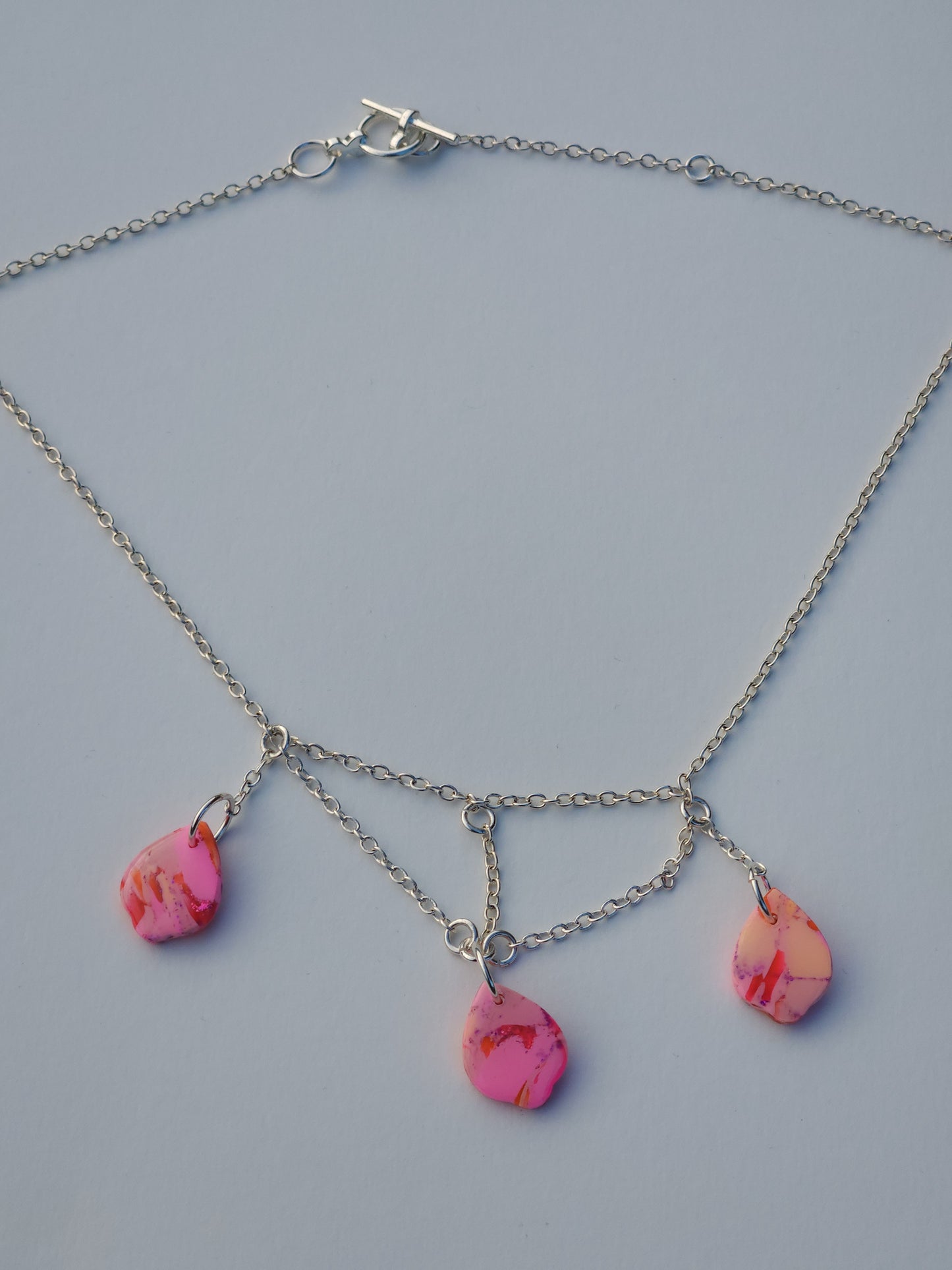 Peach Revival Triple Petal Necklace