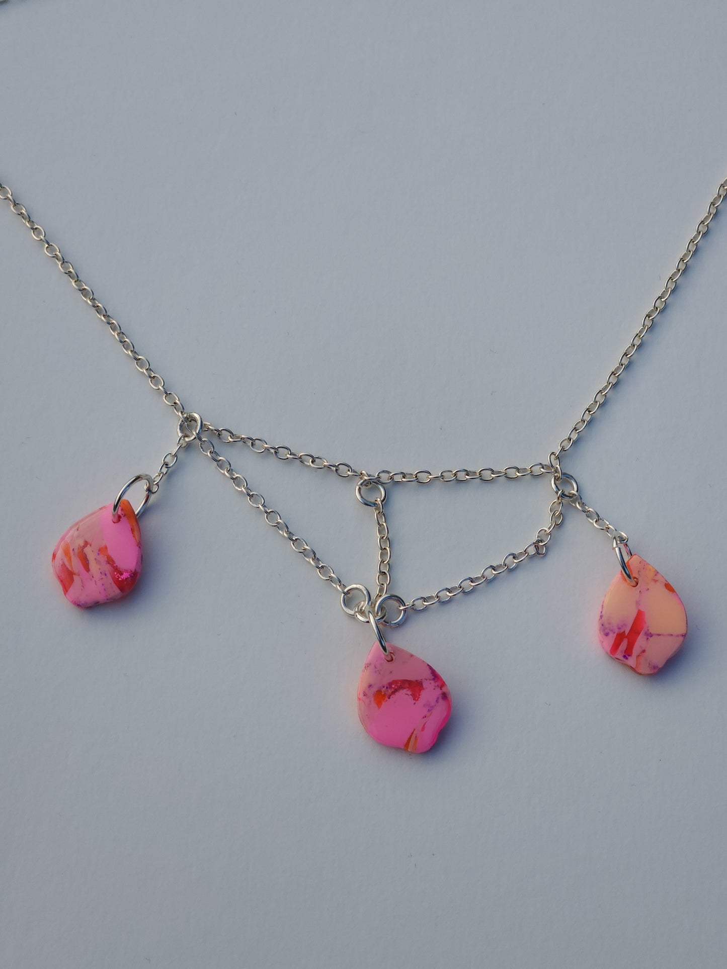 Peach Revival Triple Petal Necklace