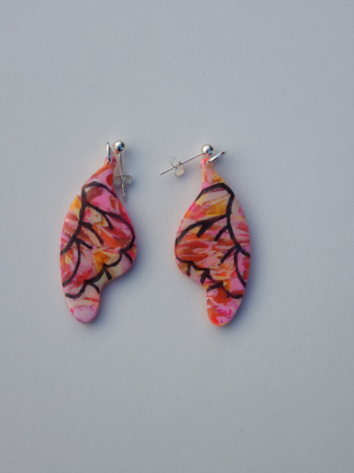 Peach Revival Butterfly Wing Studs