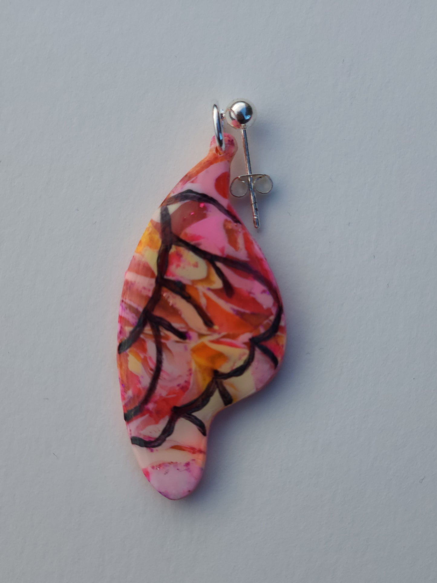 Peach Revival Butterfly Wing Studs