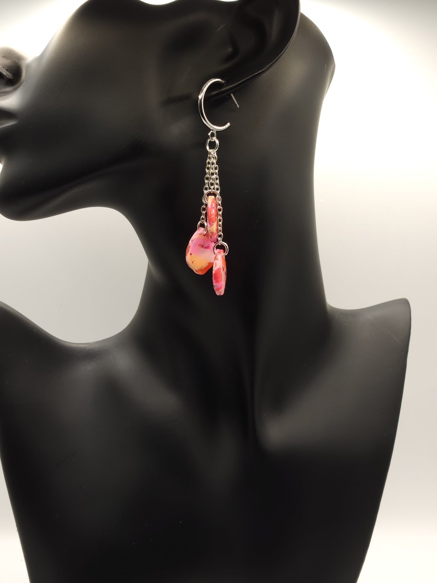 Peach Revival Triple Petal Earrings