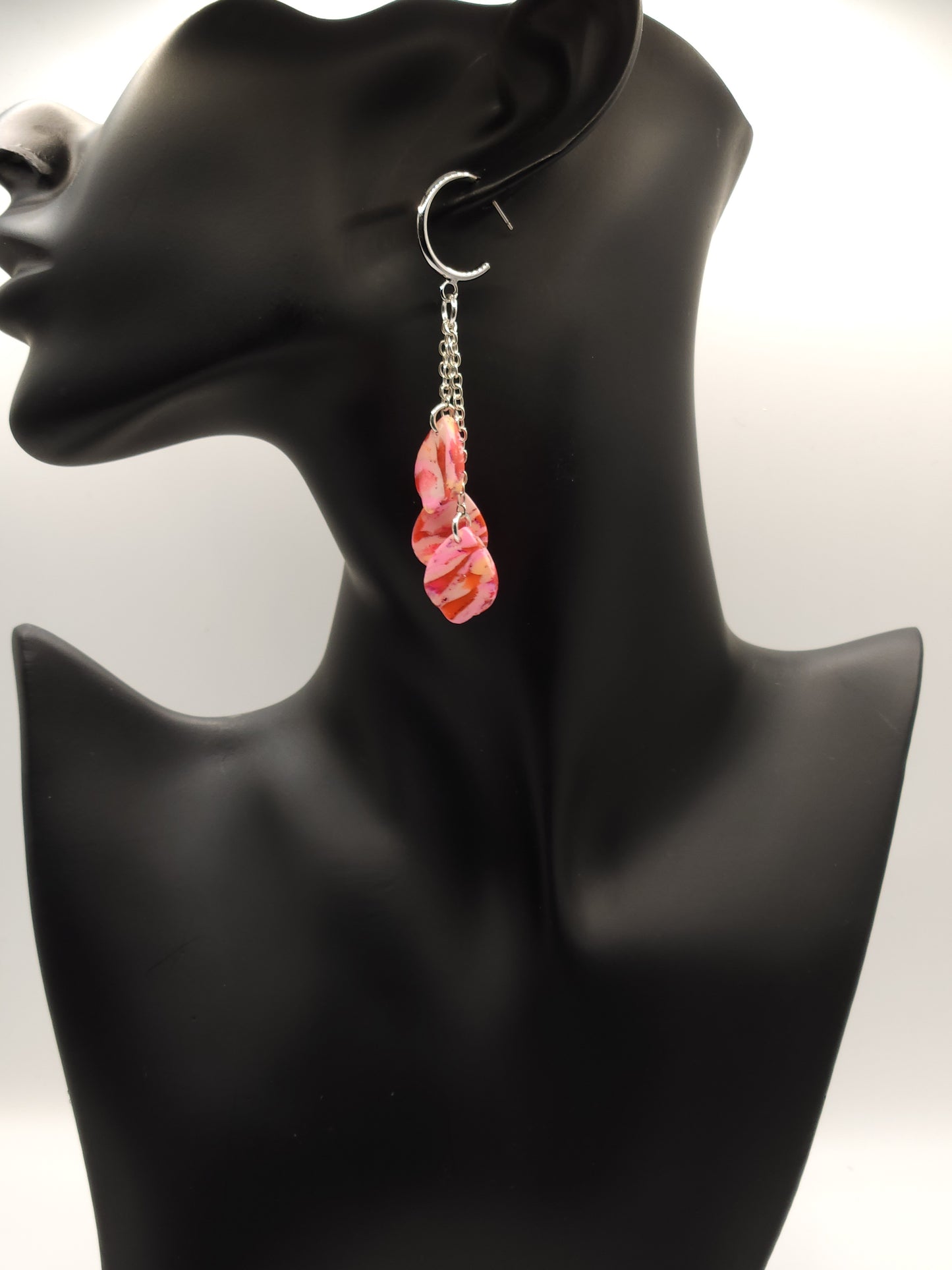 Peach Revival Triple Petal Earrings