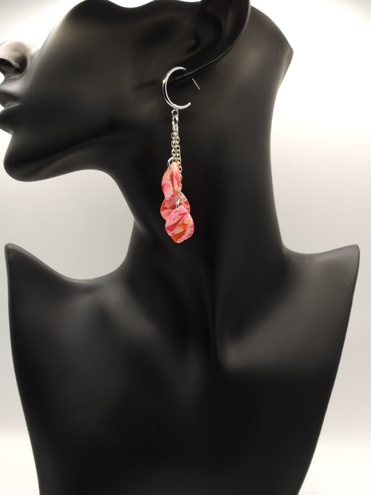 Peach Revival Triple Petal Earrings