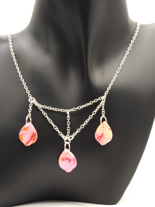 Peach Revival Triple Petal Necklace