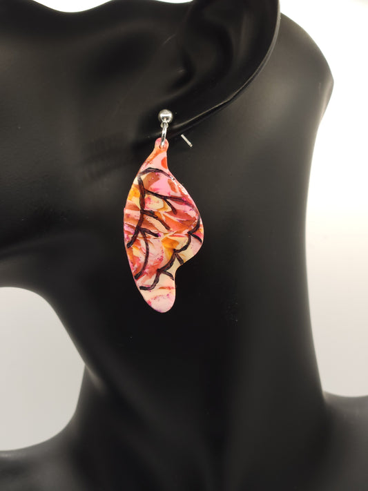 Peach Revival Butterfly Wing Studs