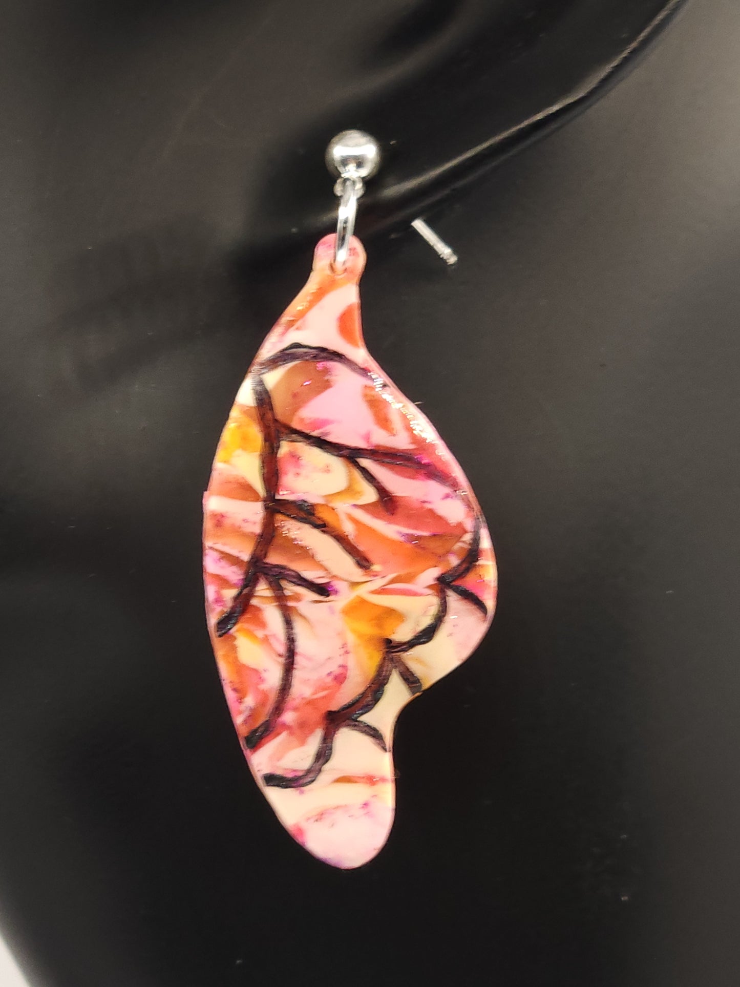 Peach Revival Butterfly Wing Studs