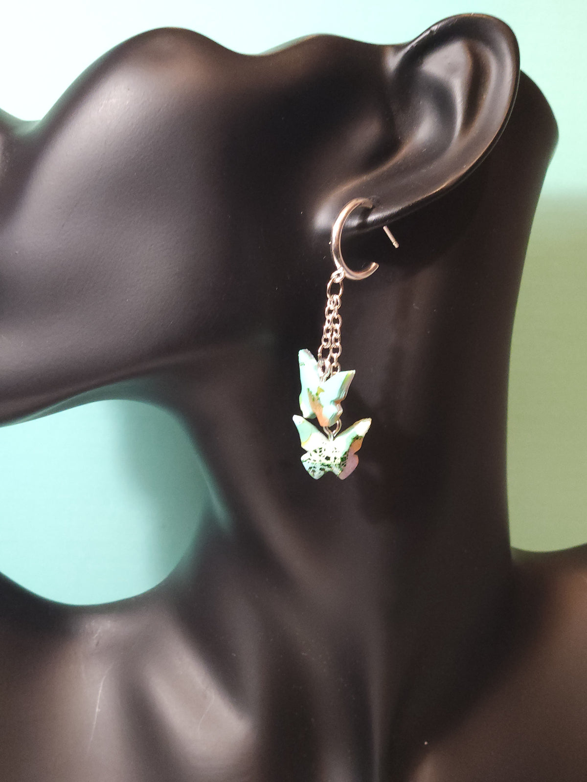 Spring Haze Butterfly Hoops