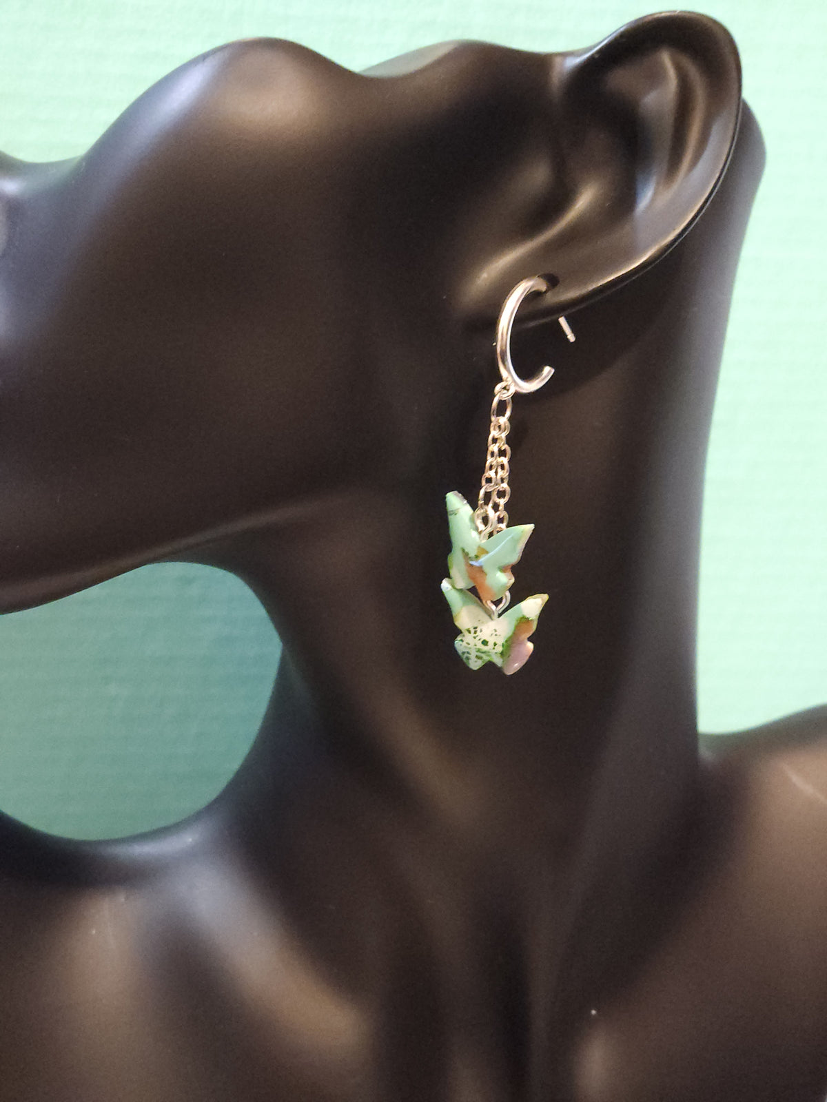 Spring Haze Butterfly Hoops