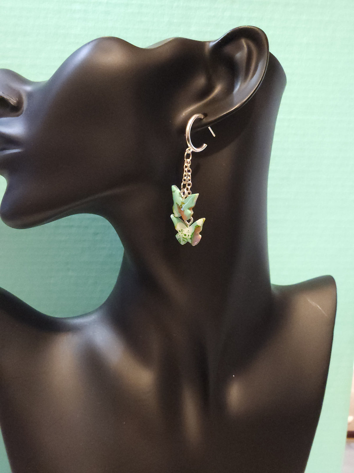 Spring Haze Butterfly Hoops