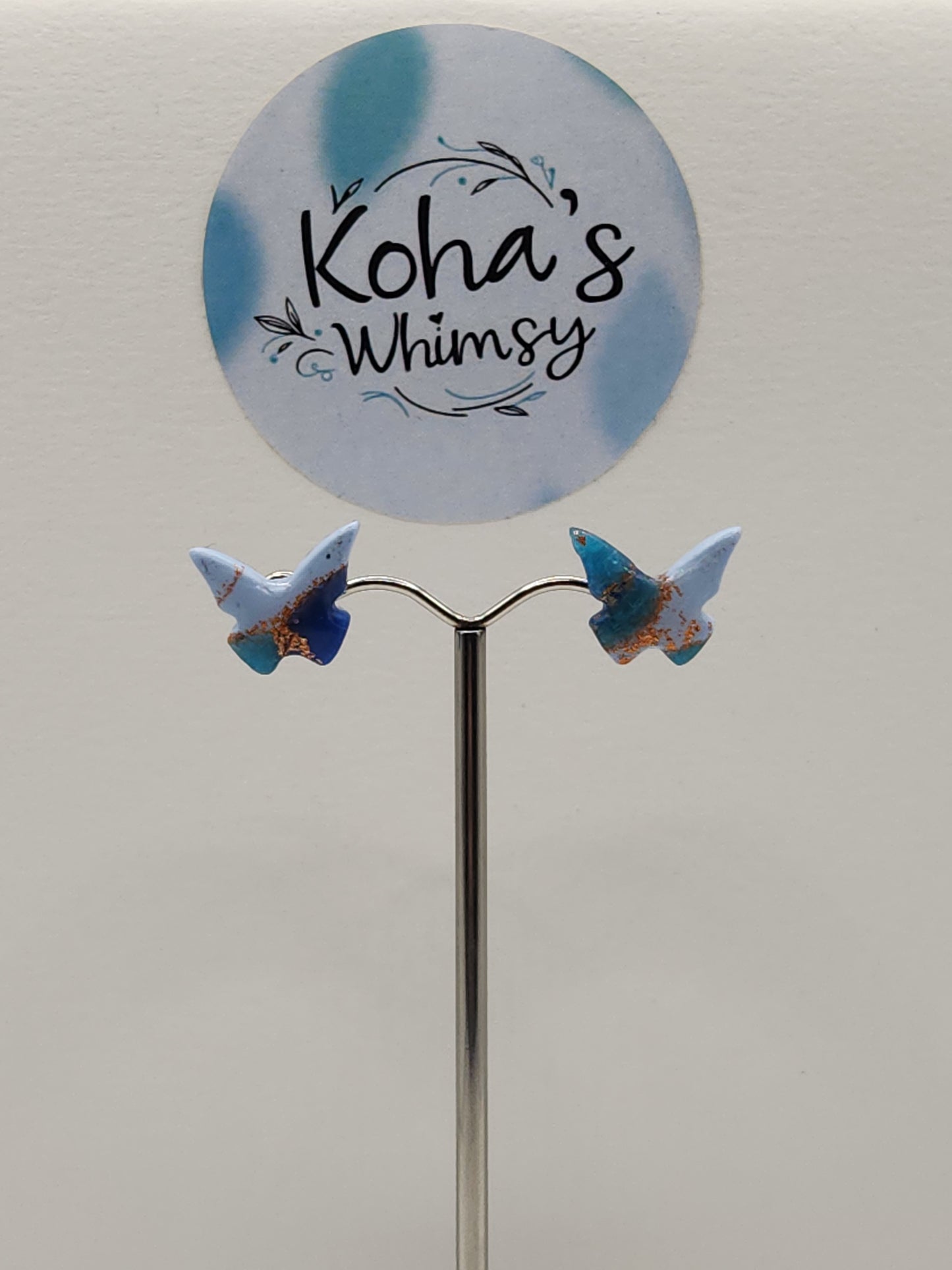 Ocean Vibes Small Butterfly Stud Earrings