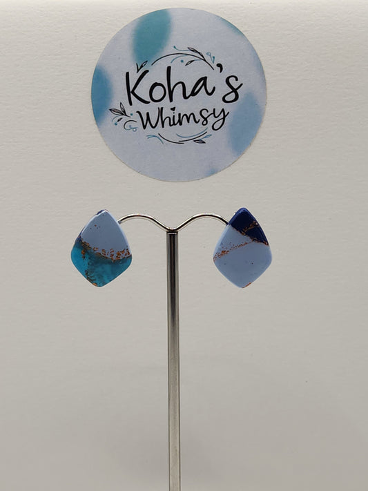 Ocean Vibes Small Drop Diamond Stud Earrings