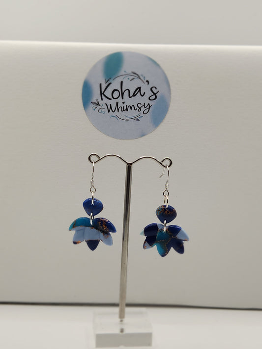 Ocean Vibes Small Lotus Bloom Dangle Earrings