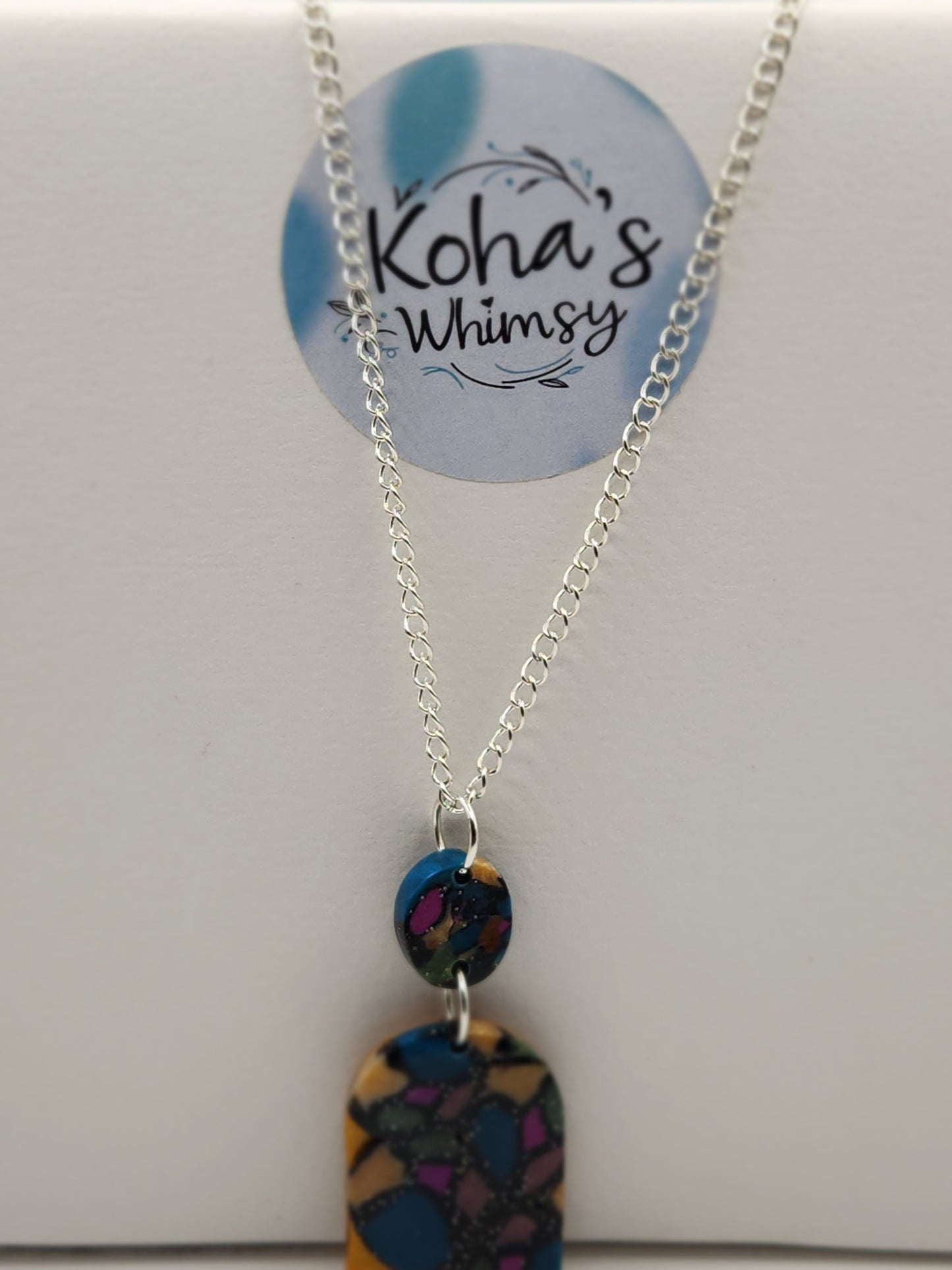 Rainbow Fish Arch Pendant & Upside-down Quadrangle Set