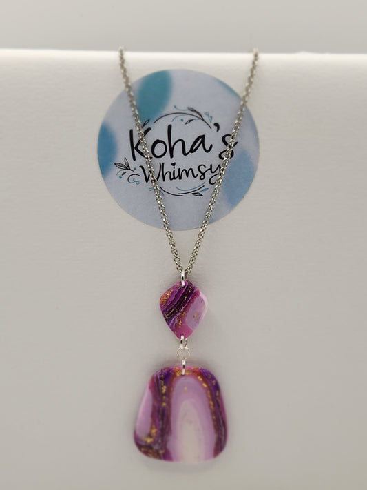 Purple Lace Agate Necklace