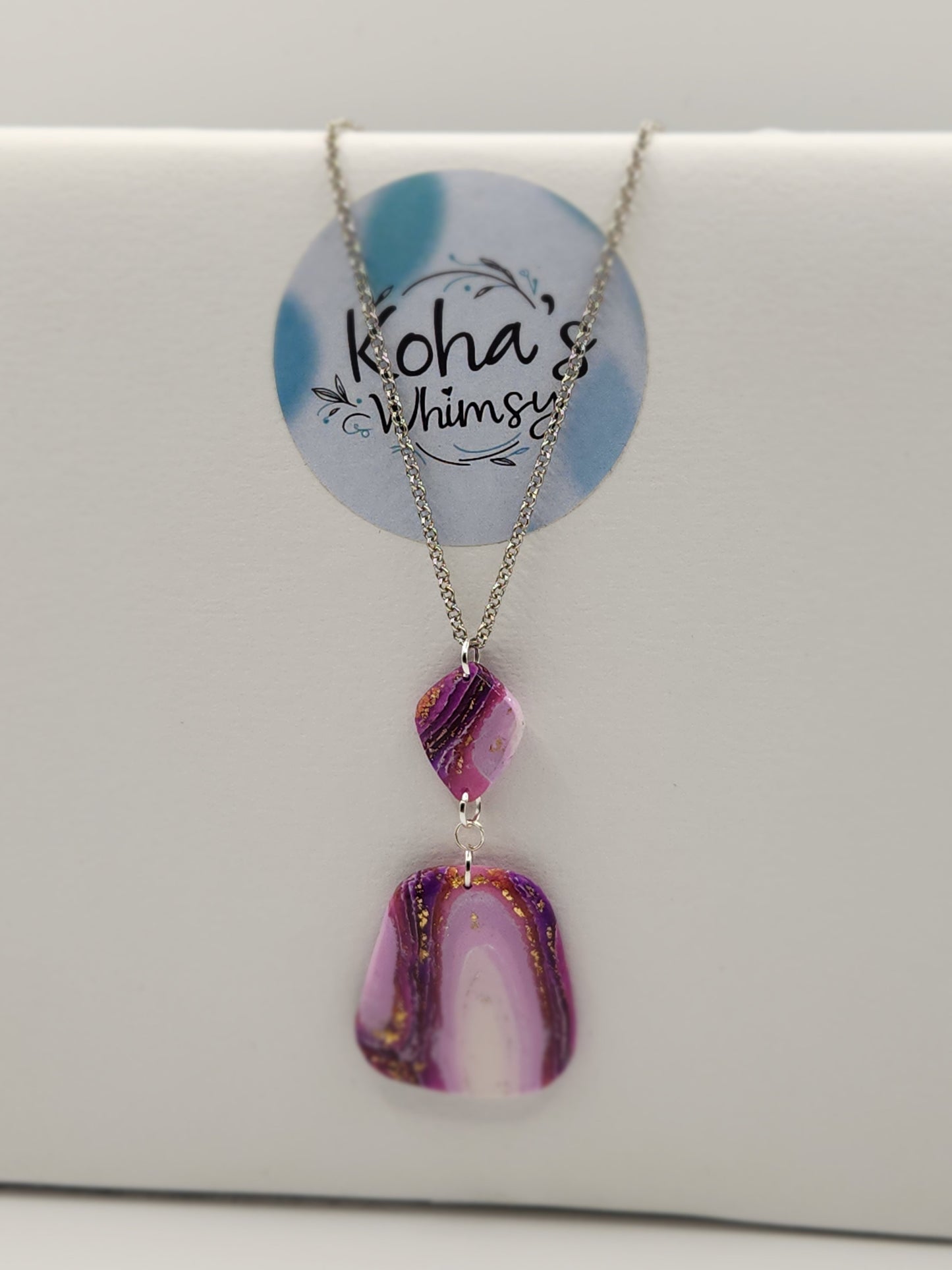 Purple Lace Agate Necklace