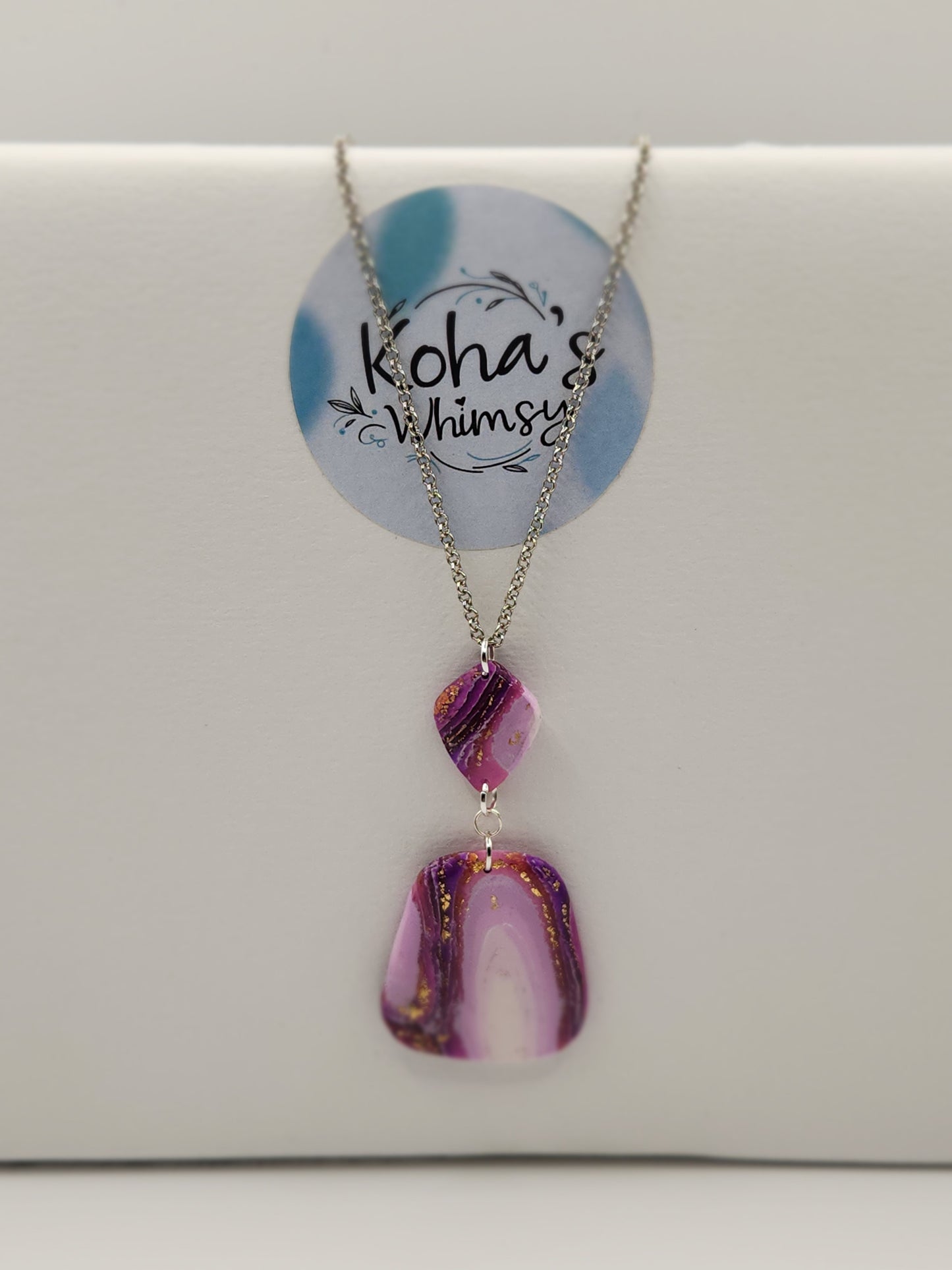 Purple Lace Agate Necklace