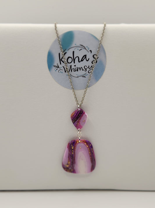 Purple Lace Agate Necklace